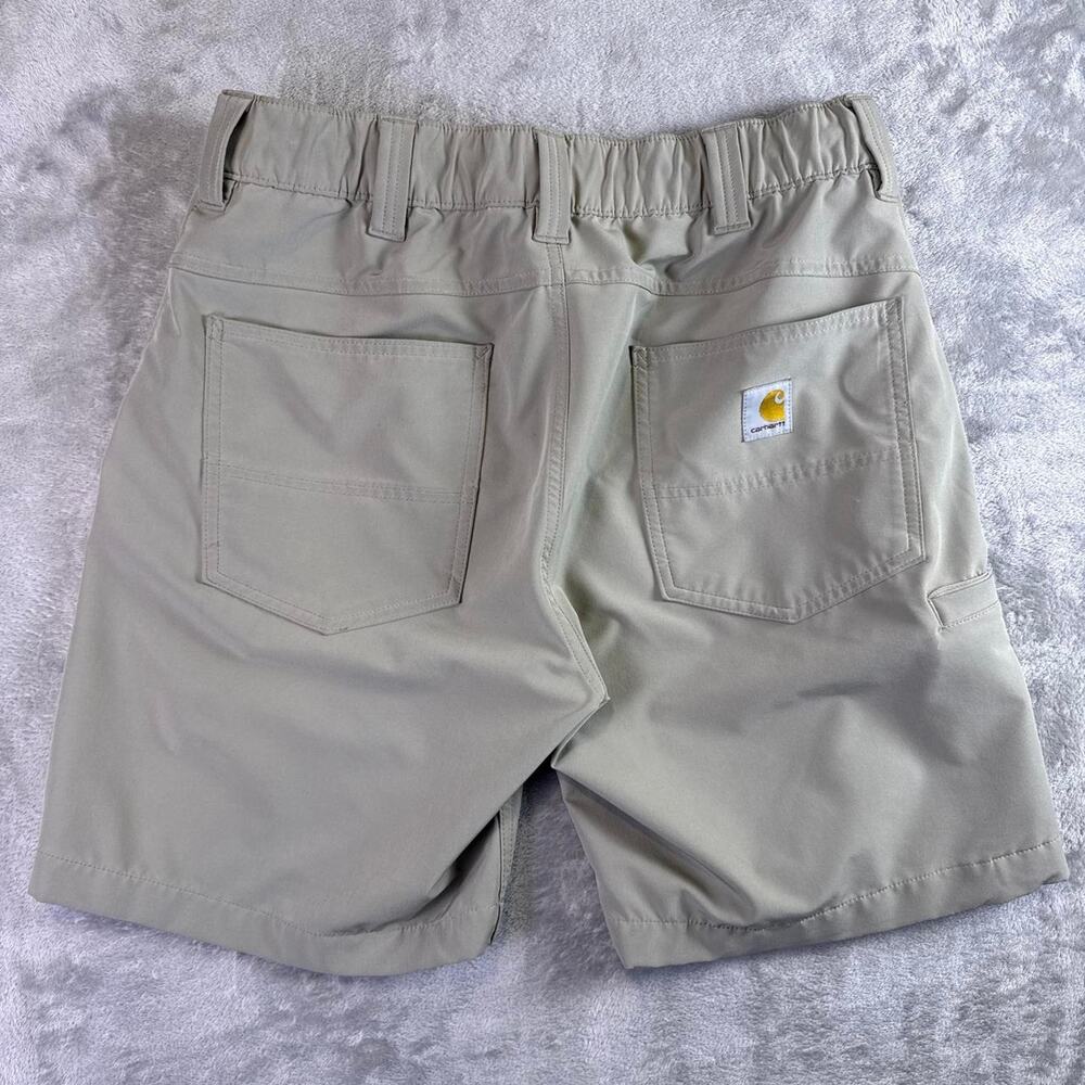 Carhartt Beige Utility Shorts Men’s Medium Workwear Lightweight Stretch Khaki